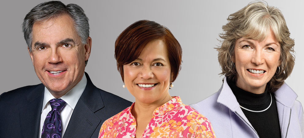 From left to right: Jim Prentice, Premier of Alberta; Flor Marcelino, Minister of Multiculturalism and Literacy in Manitoba; Maureen Kubenic, Minister of Culture and Tourism in Alberta